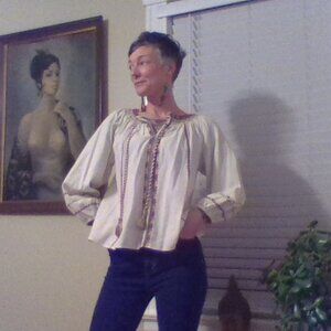 Lucky Peasant Blouse Size Small